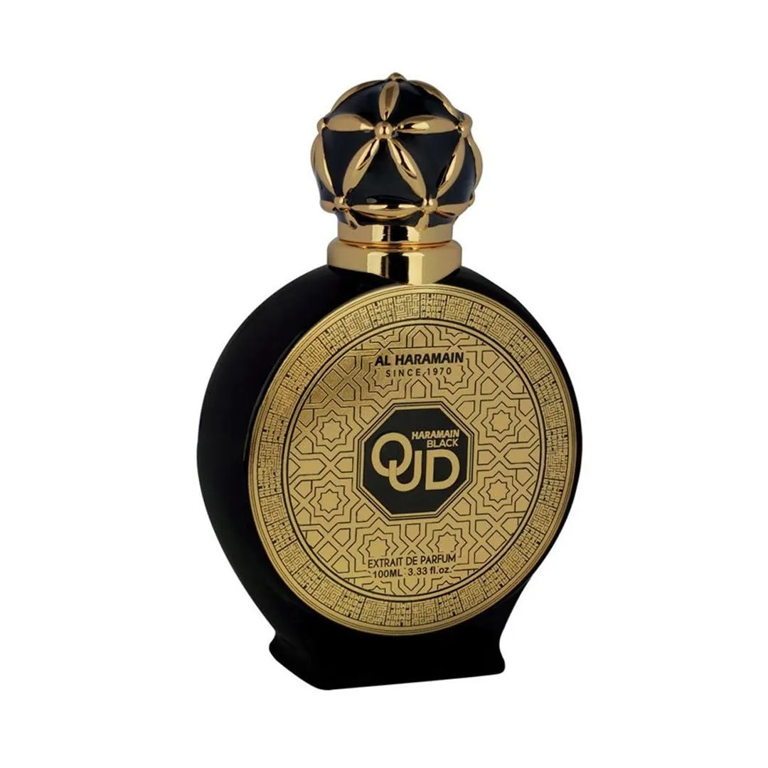 Al Haramain Black Oud - Perfume for Women and Men - Enigmatic and Sophisticated Fragrance with Cardamom, Amber, and Tonka Beans - 100 ml EDP Spray