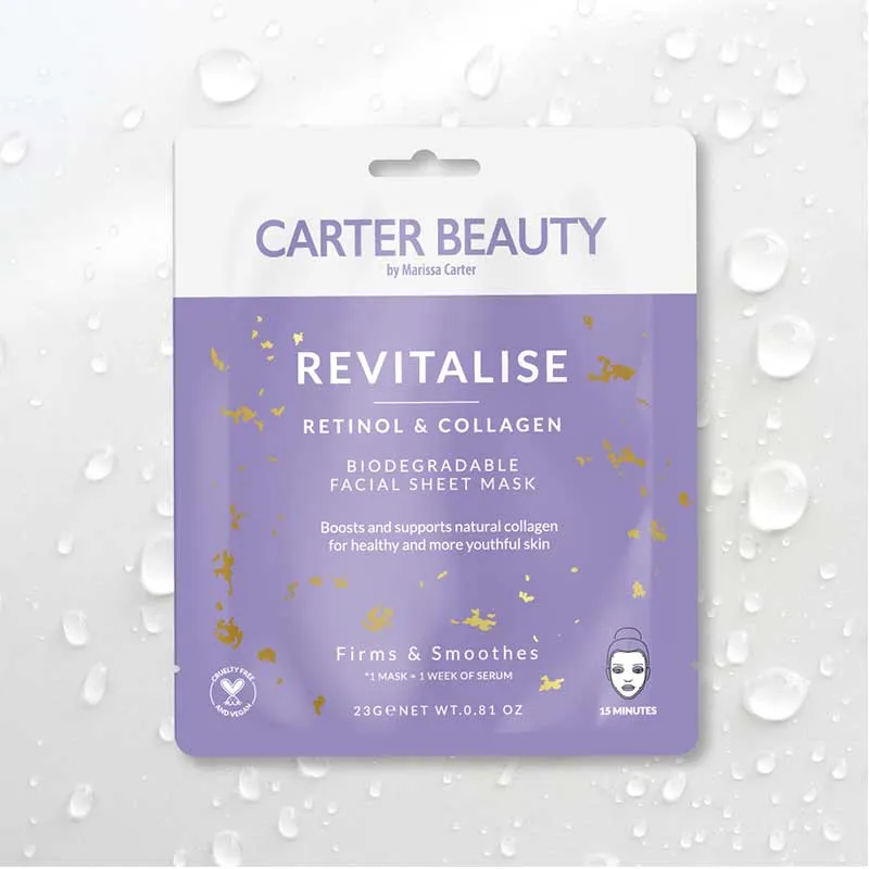 Carter Beauty By Marissa Revitalise Retinol & Collagen Sheet Mask Discontinued