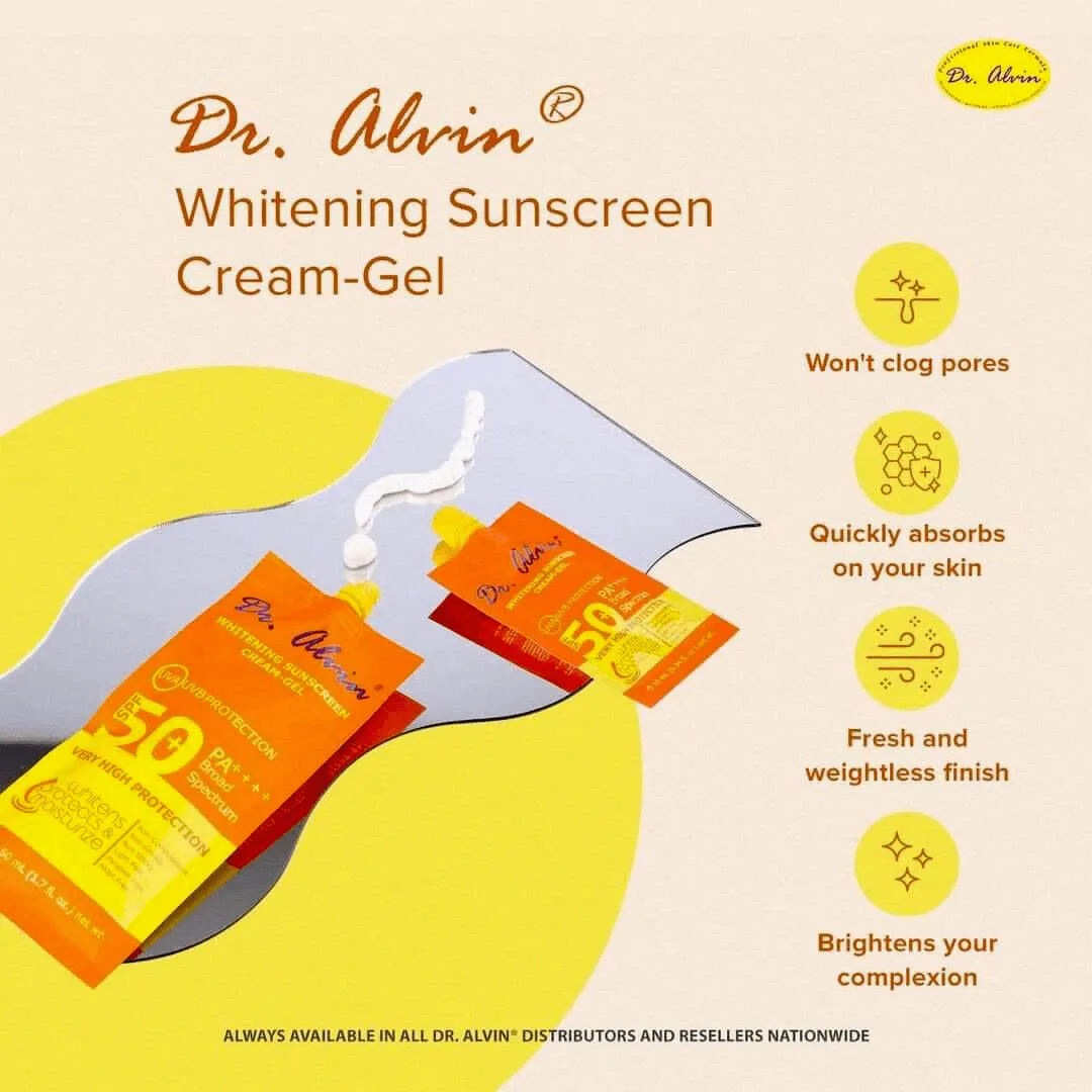 Dr. Alwin Whitening Sunscreen Cream Gel SPF 50   50ml