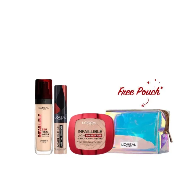 Freshwear Foundation   Powder   Concealer   FREE Pouch at 20% OFF