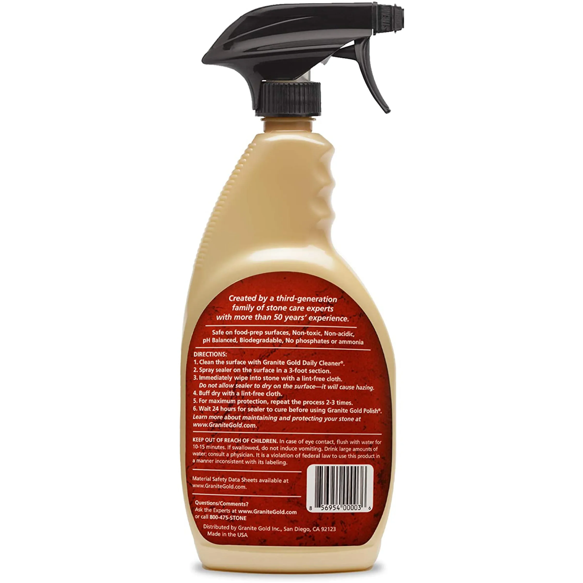 Granite Gold Water-Based Sealer Stone Spray– 24oz