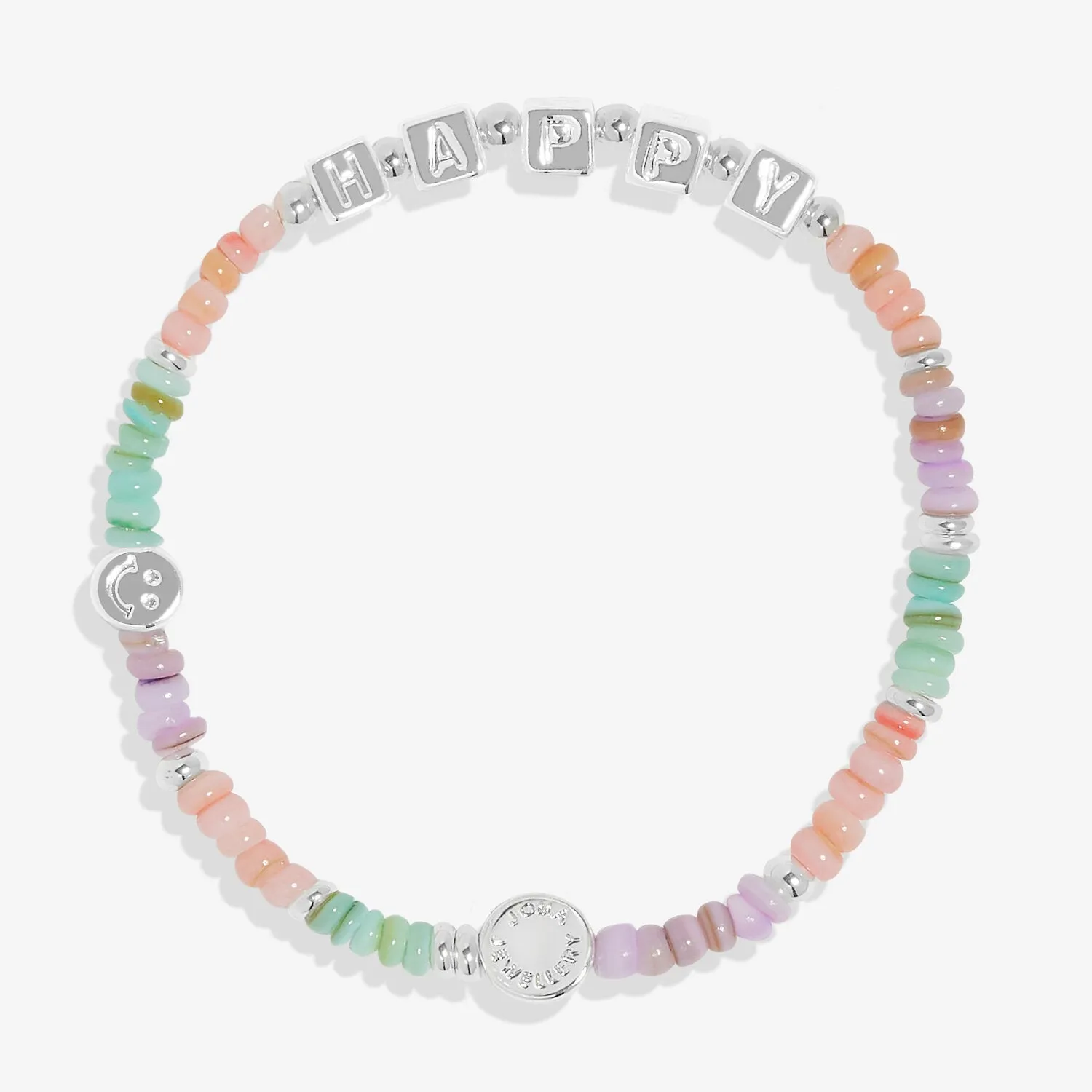 Joma Jewellery Silver Plated Happy Little Moments 'Be Happy' Children's Bracelet