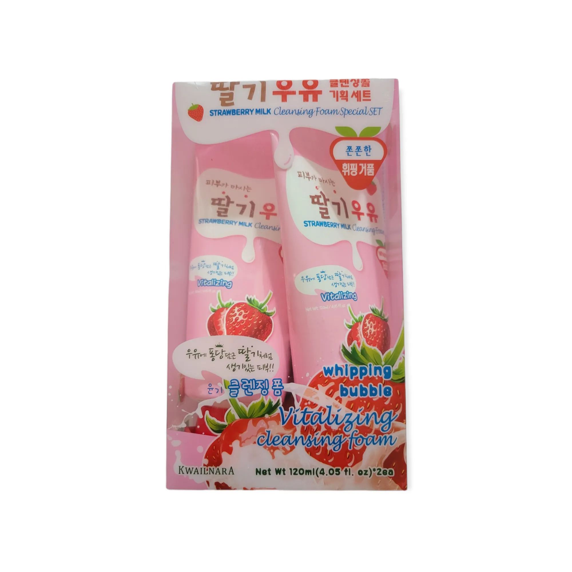 Kwailnara Strawberry Milk Cleansing Foam Duo