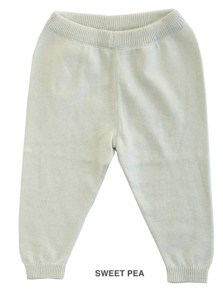 Milan Baby Legging Pants Sweater Knit (Organic Cotton): Grey