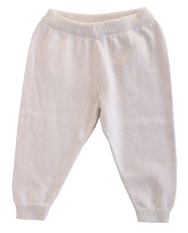 Milan Baby Legging Pants Sweater Knit (Organic Cotton): Grey