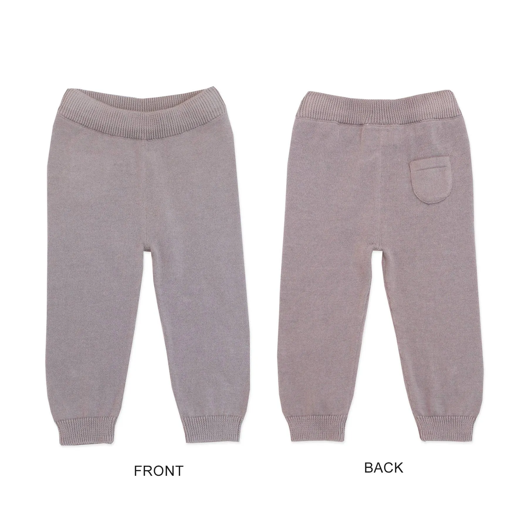 Milan Baby Legging Pants Sweater Knit (Organic Cotton): Grey