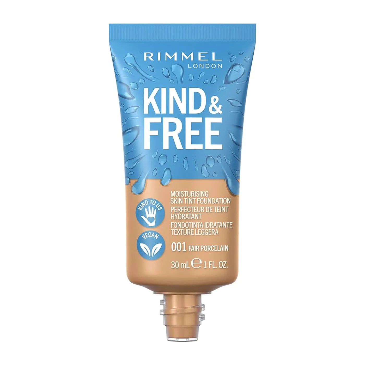 Rimmel London Kind & Free Foundation - 001 - Fair Porcelain, 30ml