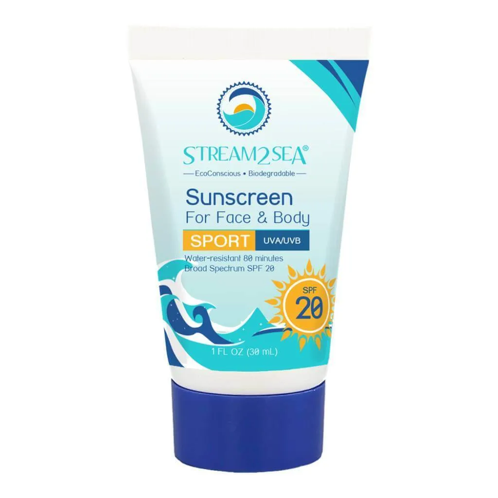 Stream2Sea Sunscreen for Face and Body Sport SPF20 Skincare