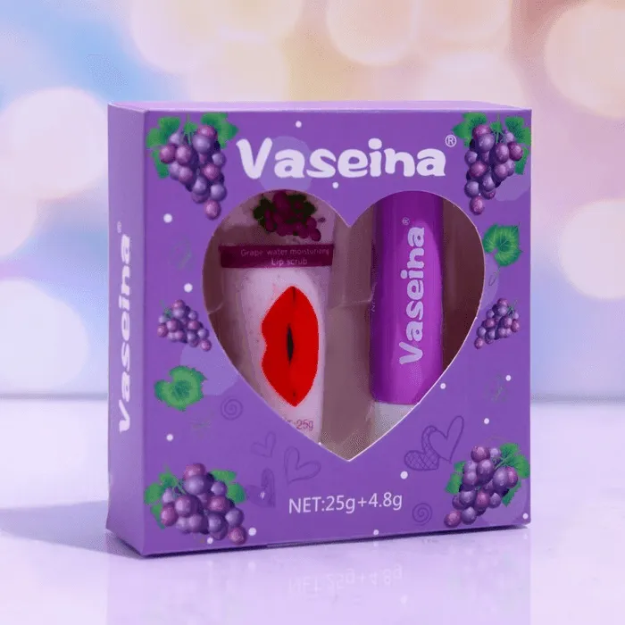 Vaseina Grape Water Moisturizing Lip Scrub   Lip Balm - 25g 4.8g